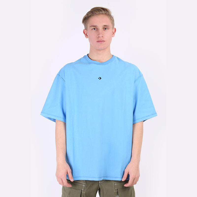мужская голубая футболка Converse T-Shirt 10020975438 - цена, описание, фото 3